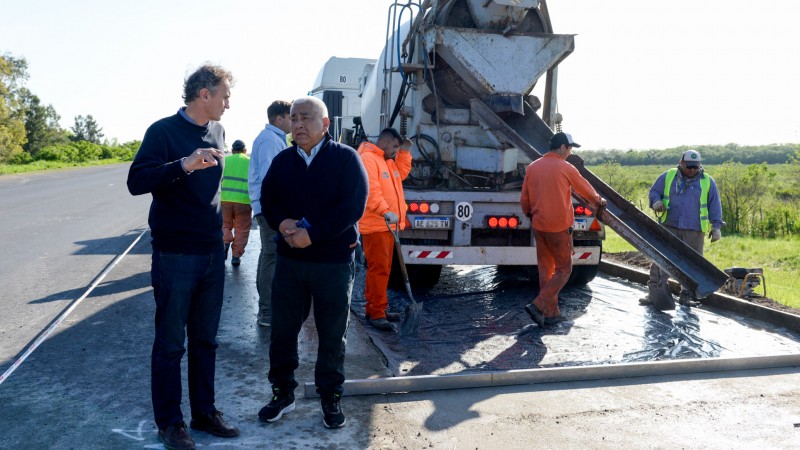 Katopodis y Salazar recorrieron obras viales en San Pedro que mejorarán la producción y el turismo